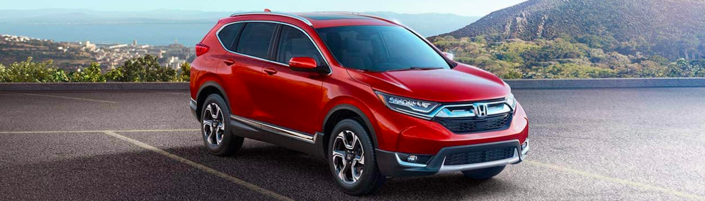 Honda CRV on scenic mountainous overlook - Honda Model Colors